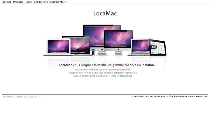 Screenshot of locamac.fr