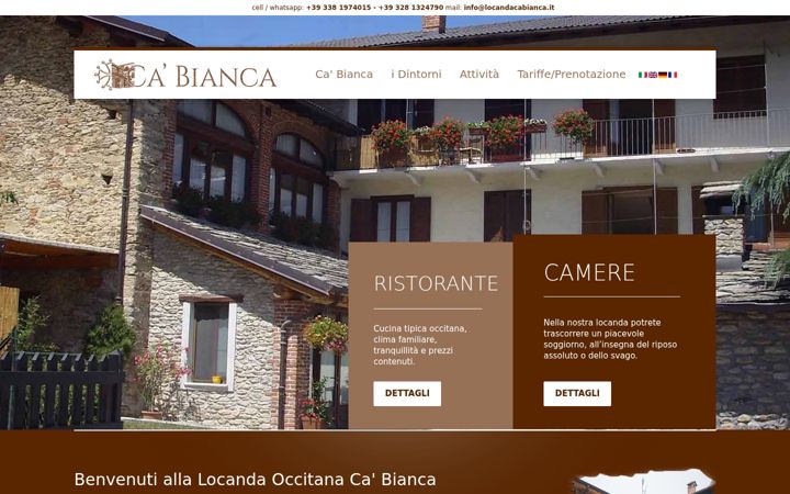 Screenshot of locandacabianca.it