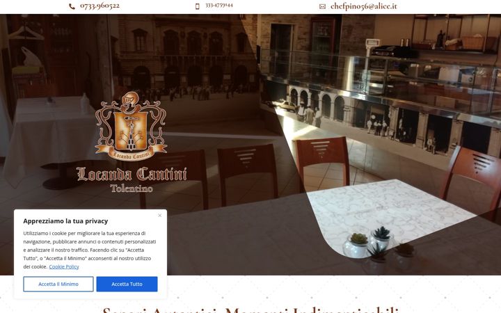 Screenshot of locandacantini.it