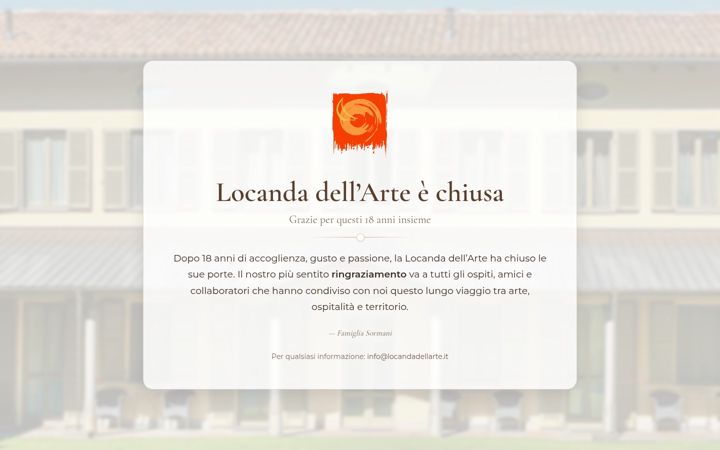 Screenshot of locandadellarte.com