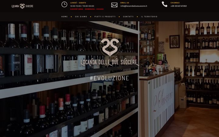 Screenshot of locandaduesuocere.it