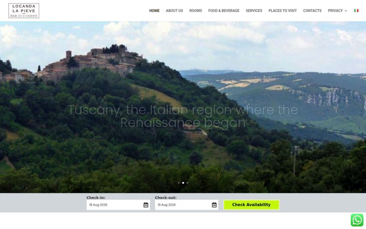 Screenshot of locandalapieve.it