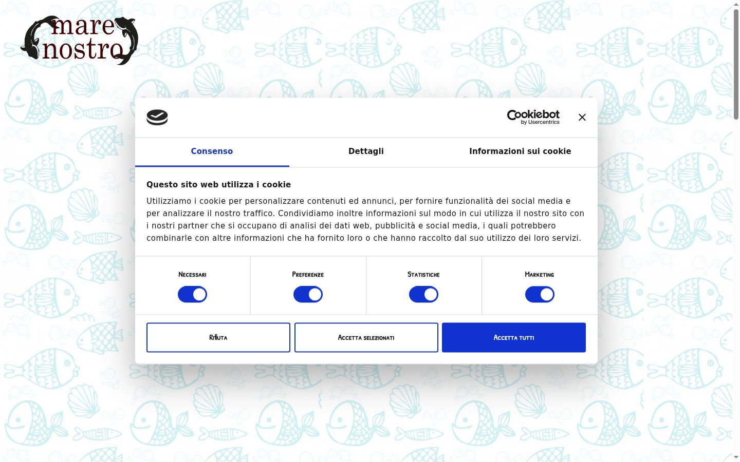 Captura de pantalla del banner de consentimiento mostrado antes de cualquier interacción