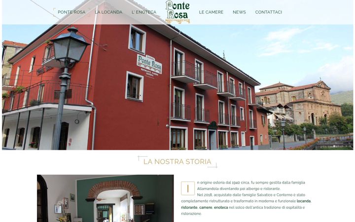 Screenshot stránky locandaponterosa.it