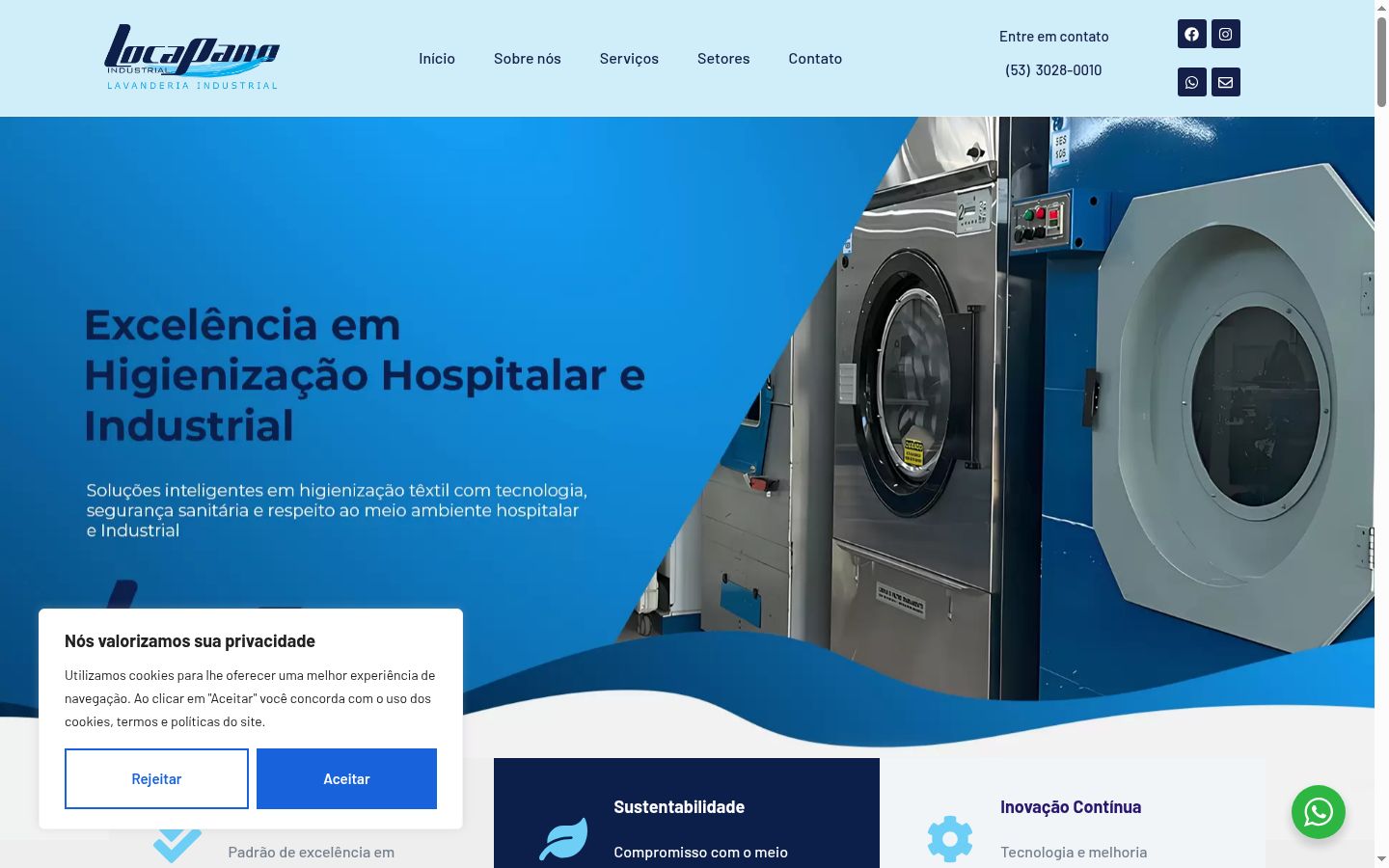 Captura de pantalla del banner de consentimiento mostrado antes de cualquier interacción