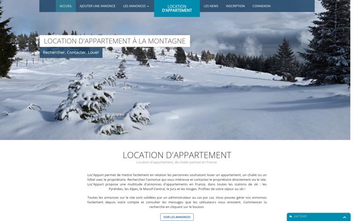 Screenshot of locappart-montagne.com