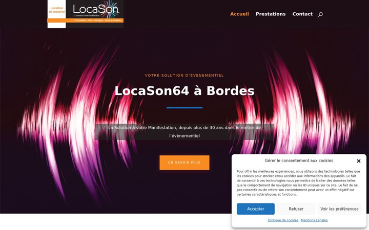Screenshot of locason-sonorisation-pau.fr