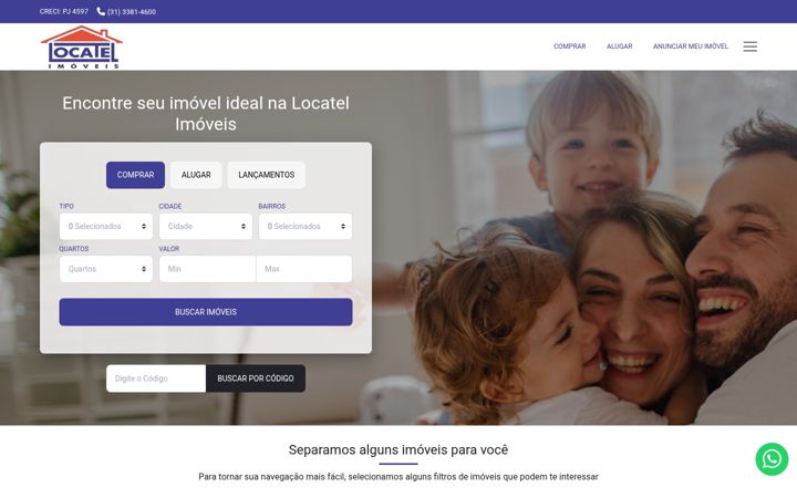 Screenshot of locatelimoveis.com.br