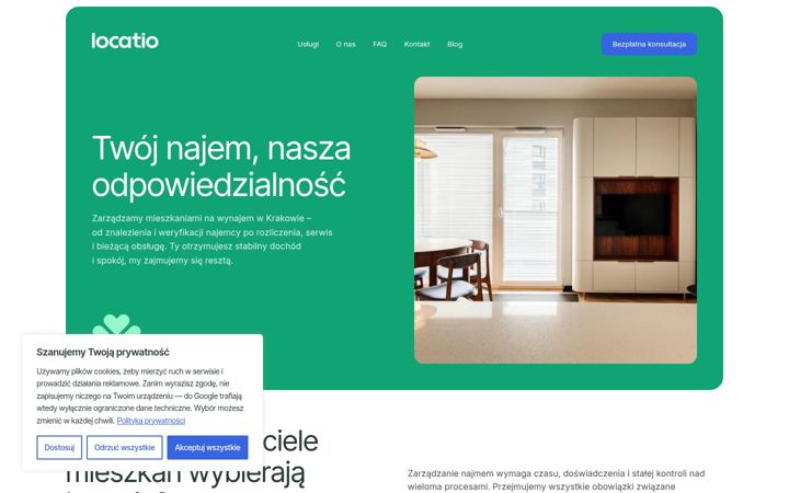 Screenshot of locatio.com.pl