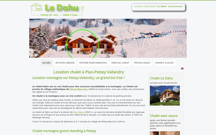 Screenshot of location-chalet-peisey-vallandry.com