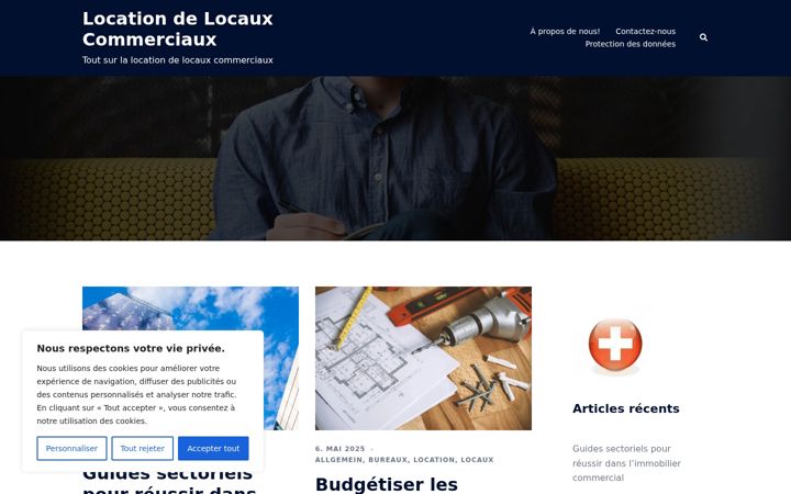 Screenshot of location-de-locaux-commerciaux.ch