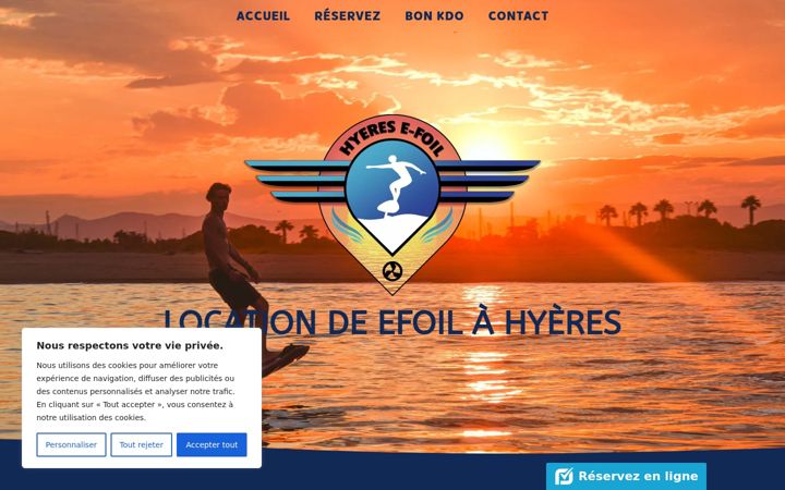 Screenshot of location-efoil-hyeres.com