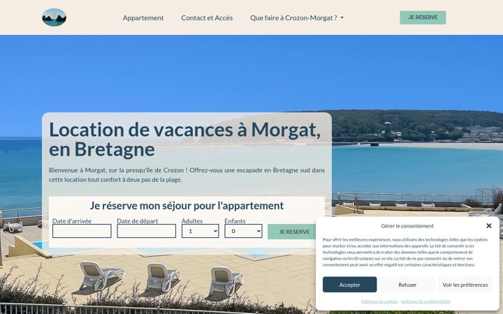 Screenshot of location-morgat-bretagne.com