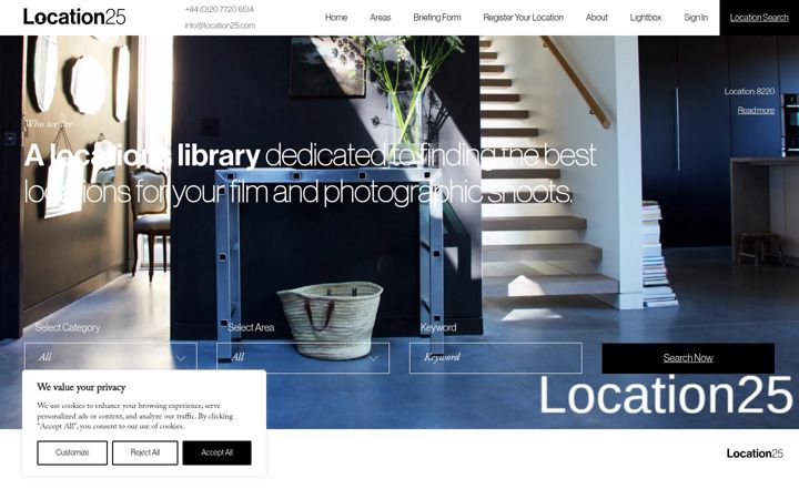 Screenshot of location25.com