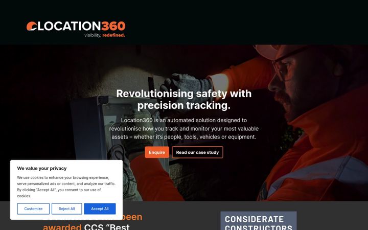 Screenshot of location360.co.uk