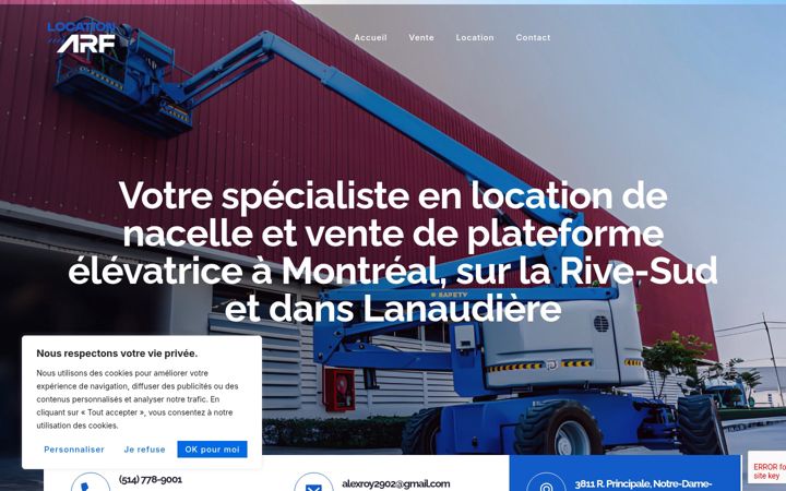 Screenshot of locationarf.com
