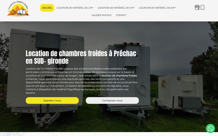 Screenshot of locationchambrefroide.fr