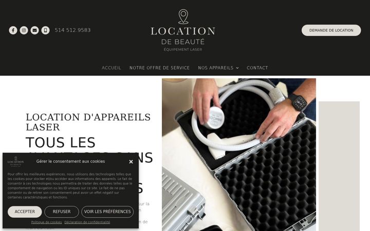 Screenshot of locationdebeaute.com