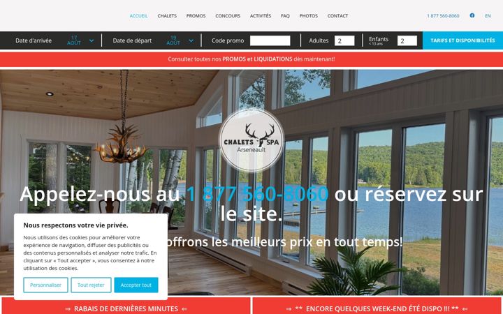Screenshot of locationdechalets.com