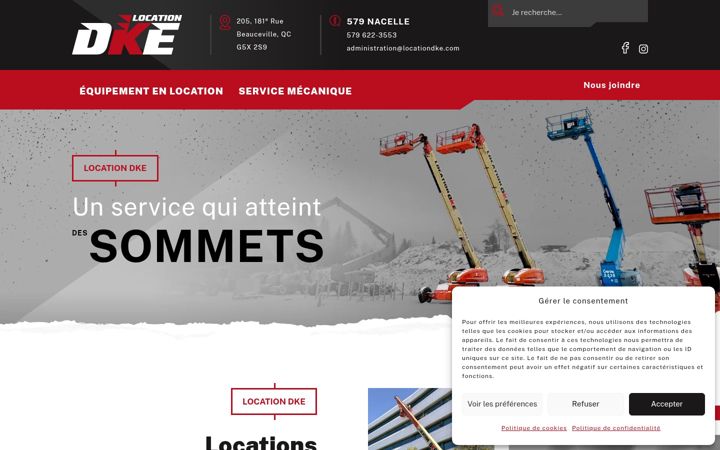 Screenshot of locationdke.com