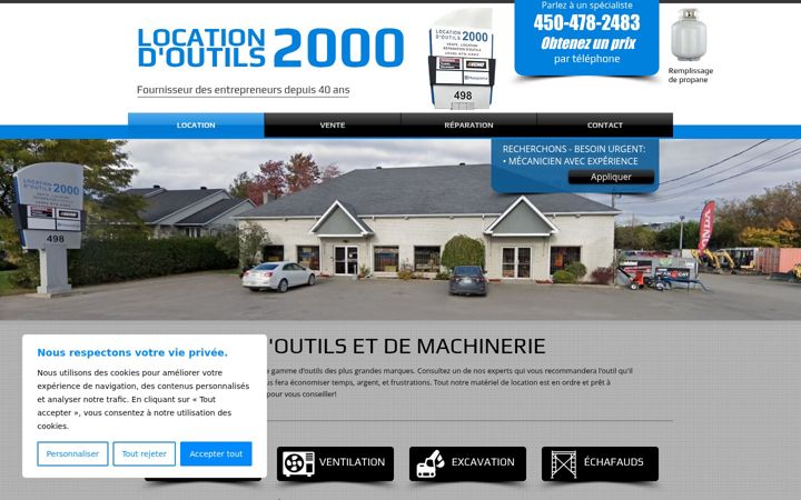 Screenshot of locationdoutils2000.com