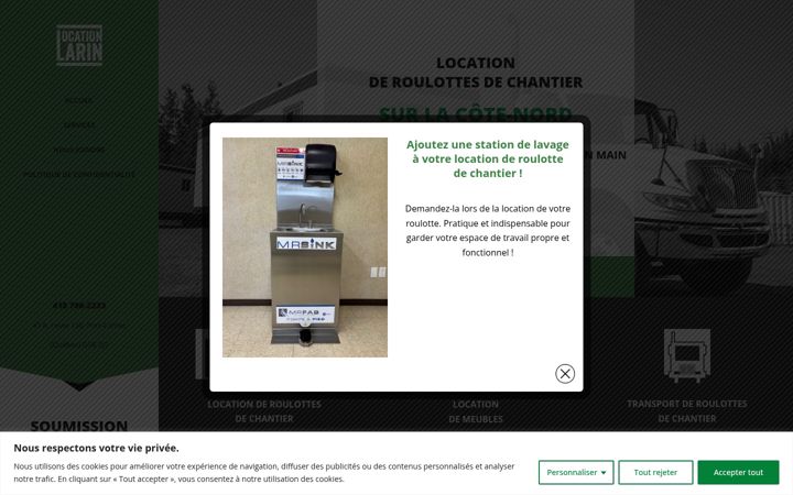 Screenshot of locationlarin.com