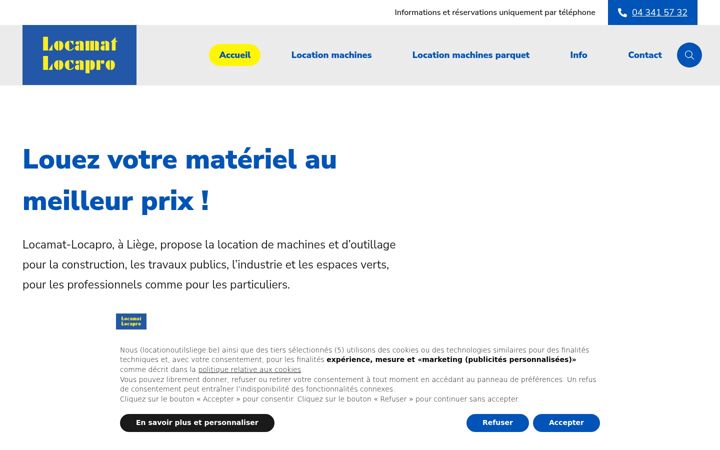 Screenshot of locationoutilsliege.be