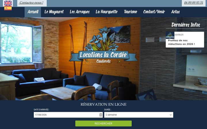 Screenshot of locations-cauterets65.com