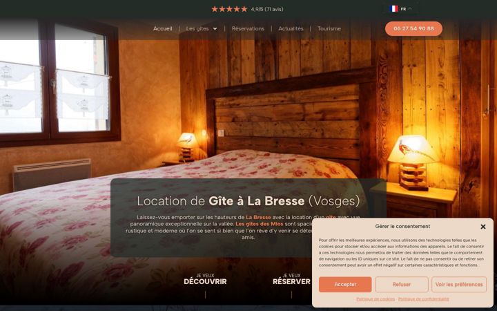 Screenshot of locations-gites-la-bresse.com