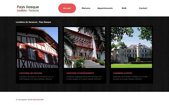 Screenshot of locations-pays-basque.com