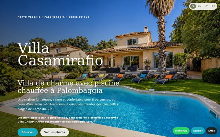 Screenshot of locationvillapalombaggia.com