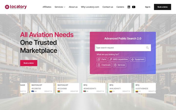 Screenshot of locatory.com
