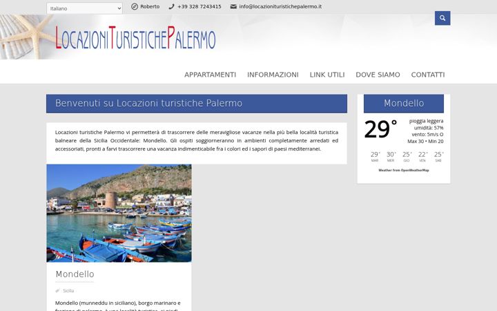 Screenshot of locazionituristichepalermo.it