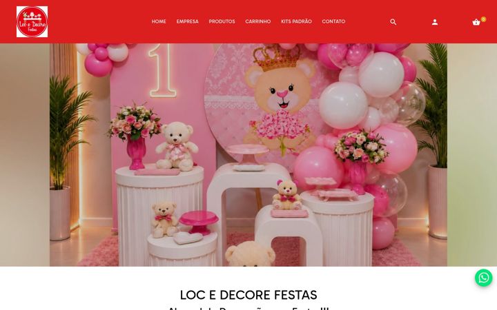 Screenshot of locedecorefestas.com.br