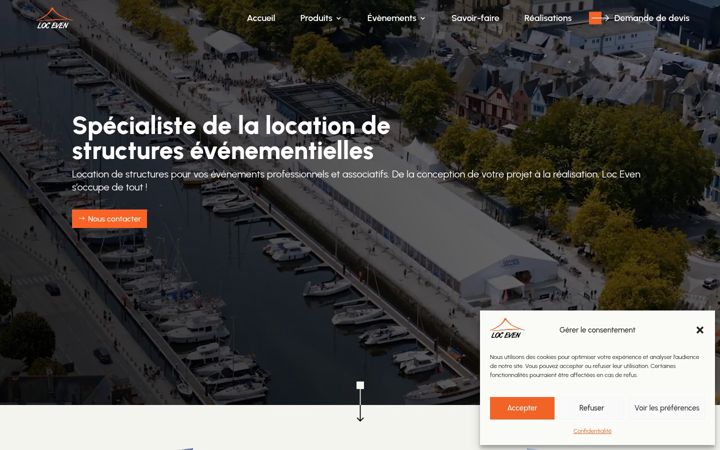 Screenshot of loceven.com