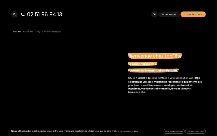 Screenshot of locfete.fr