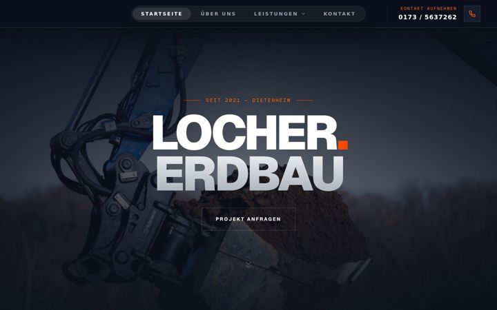 Screenshot of locher-erdbau.de