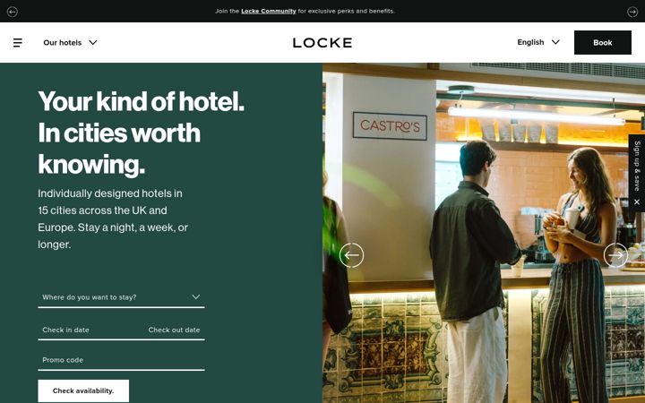 Екранна снимка на lockeliving.com