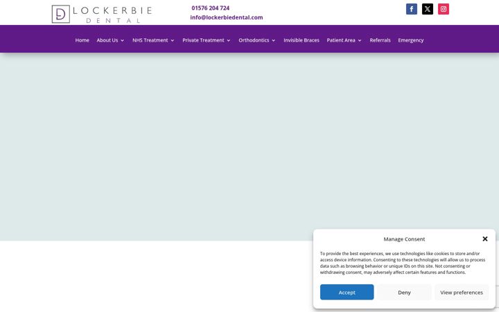 Screenshot of lockerbiedental.com