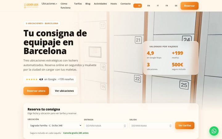 Screenshot of lockerlock.es