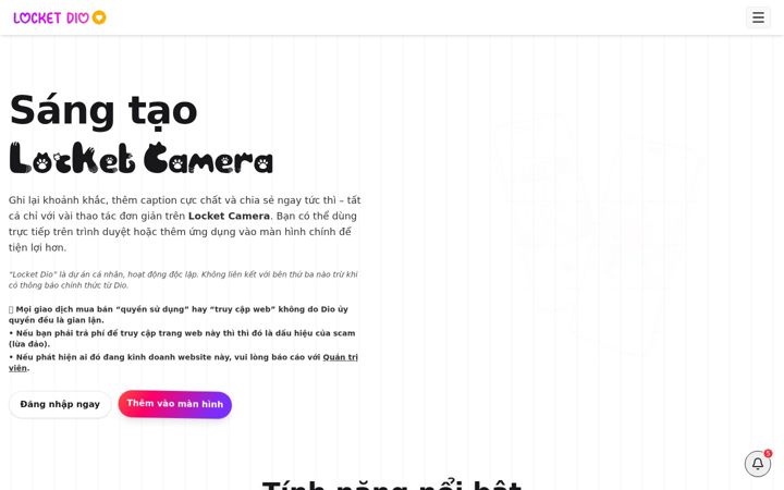 Screenshot of locket-dio.com
