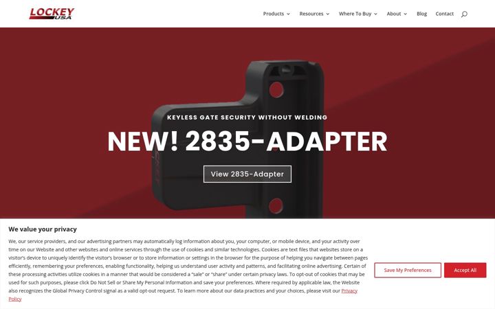 Screenshot of lockeyusa.com