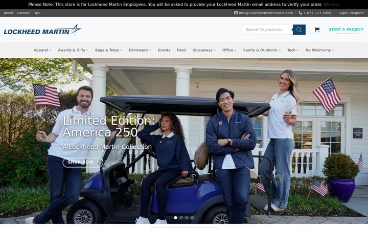 Screenshot of lockheedmartinstore.com