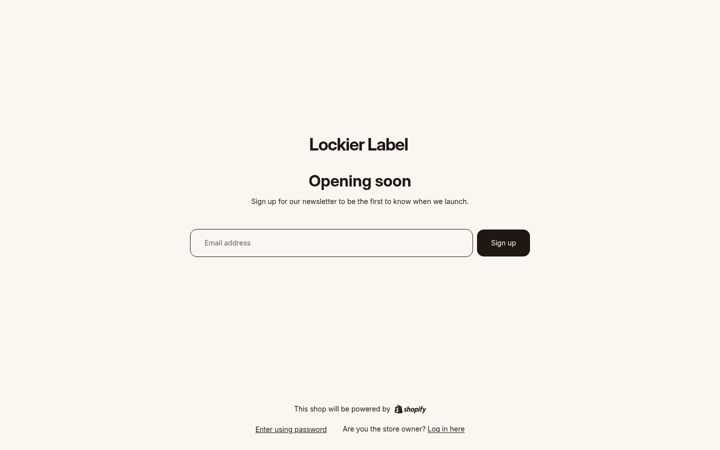 Screenshot of lockierlabel.com