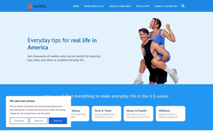 Screenshot of lockitz.com