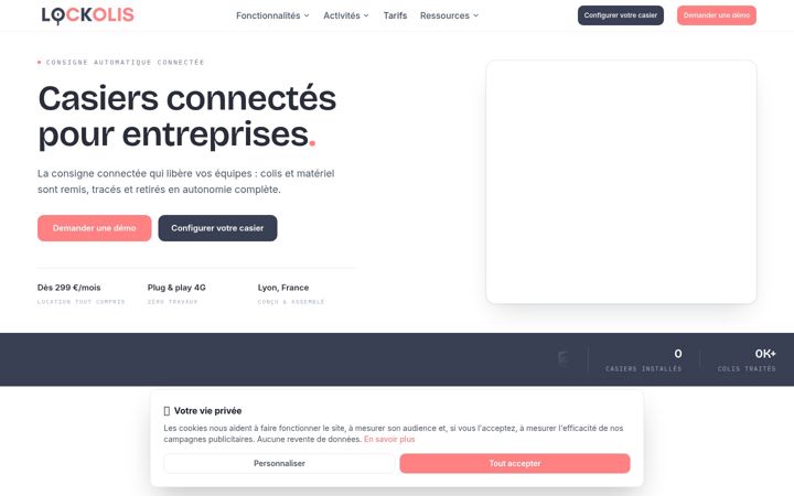 Screenshot of lockolis.com