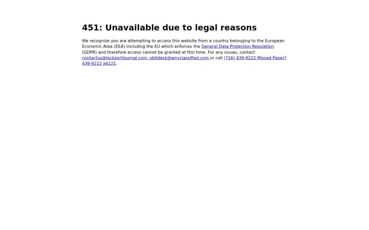 Screenshot of lockportjournal.com
