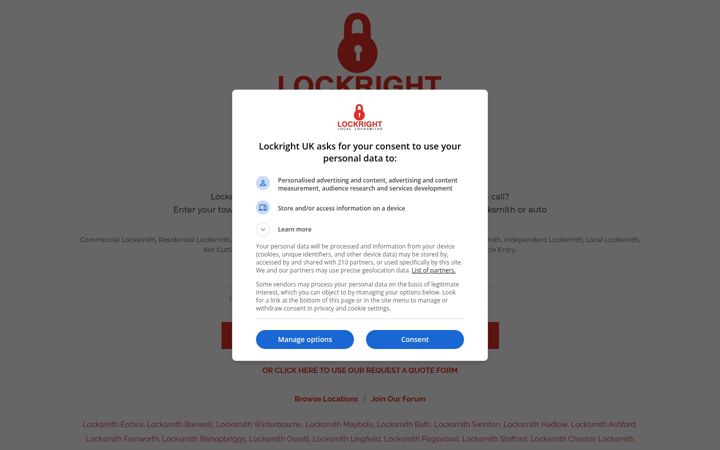 Screenshot of lockright.uk