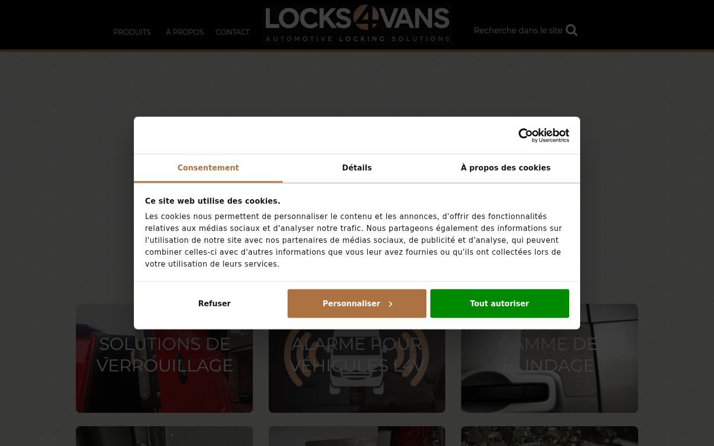 Screenshot van de toestemmingsbanner zoals getoond vóór enige interactie