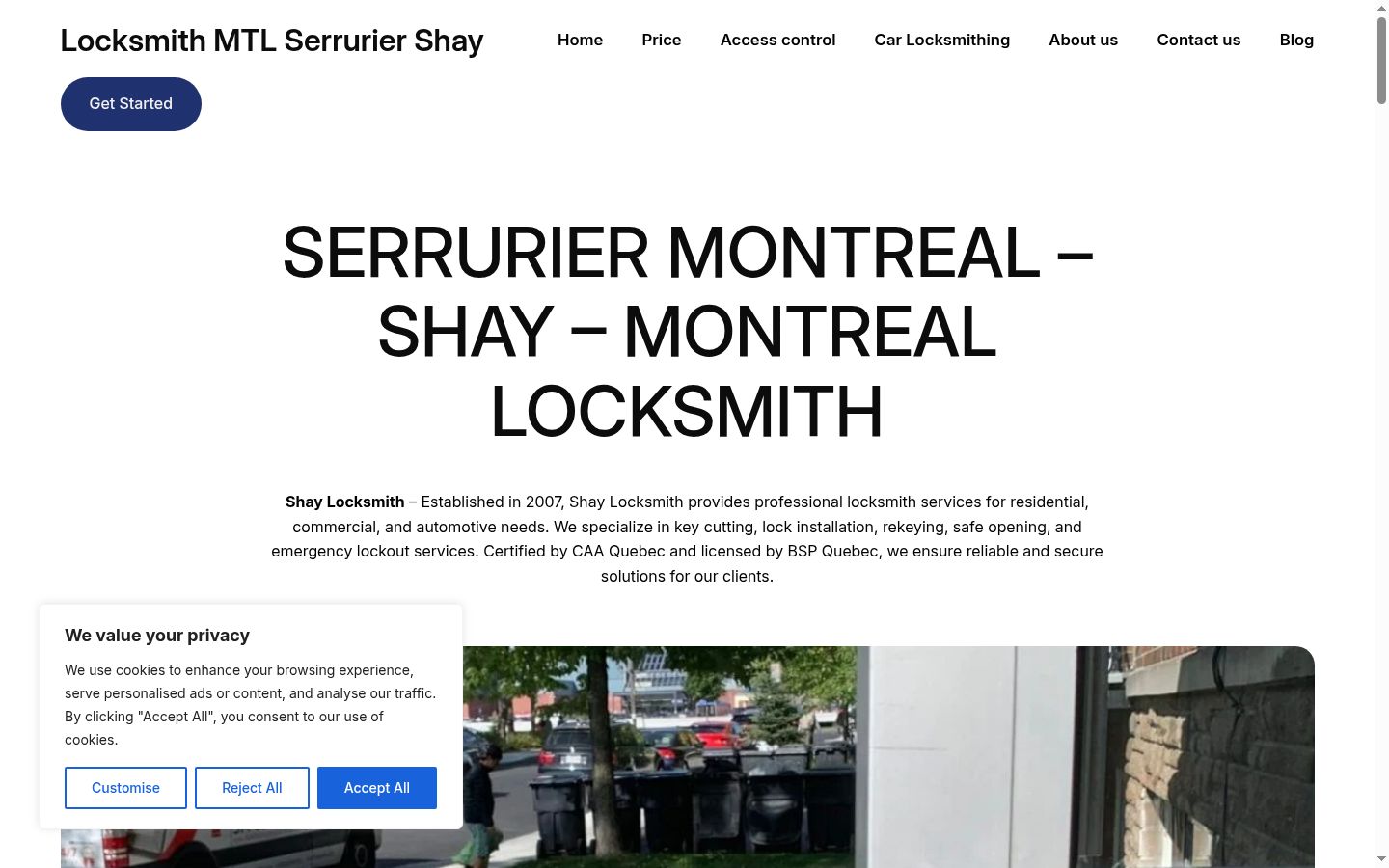 Capture d'écran de la bannière de consentement affichée avant toute interaction